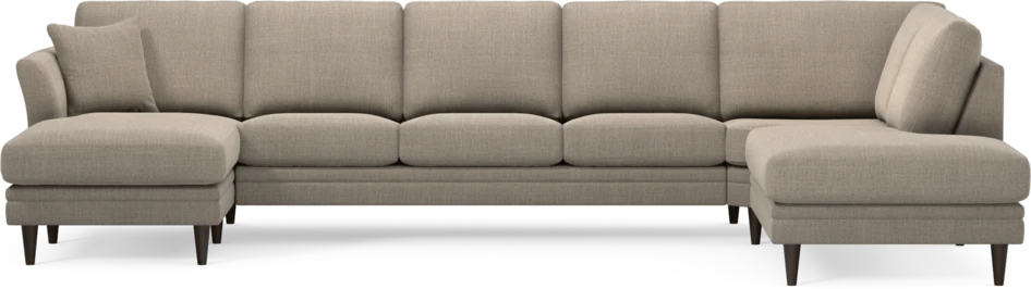 Eden - 3-sits soffa med schäslong vänster och divan höger - Beige