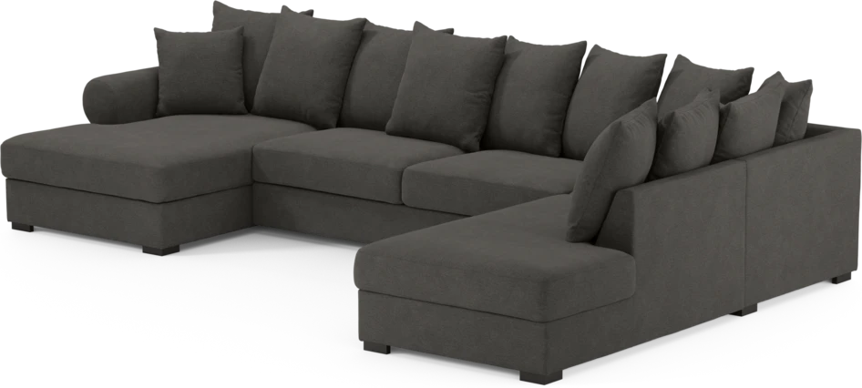 Town - 3-sits soffa med divan höger och schäslong vänster - Brun