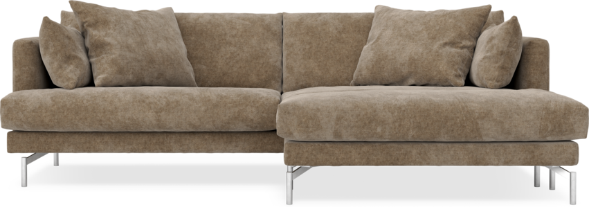Harper - 4-sits med schäslong XL höger - Brun
