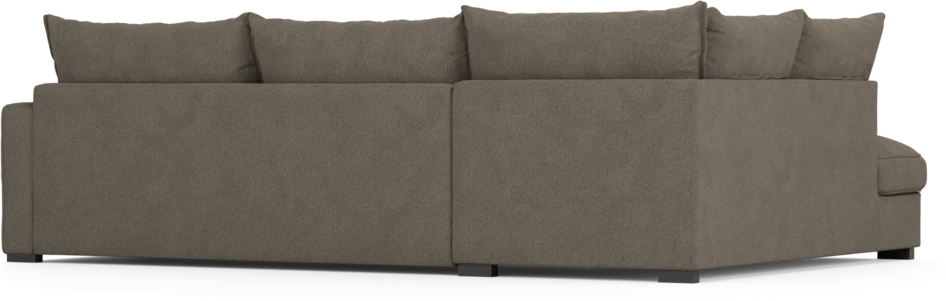 Mila - 3-sits soffa med divan vänster - Brun