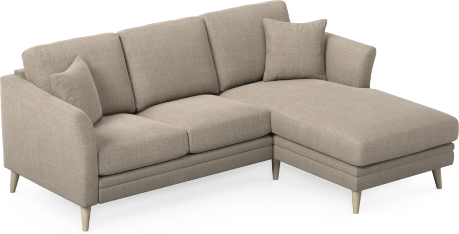 Eden - 2-sits soffa med schäslong - Beige