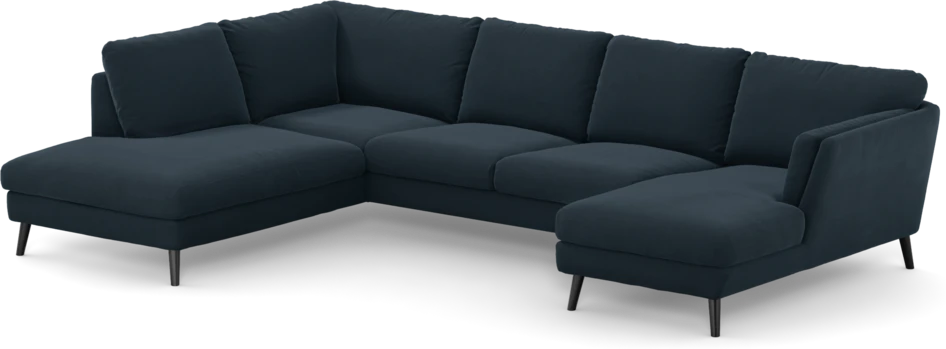 Madison Lux - 2-sits soffa med divan vänster och schäslong höger - Blå