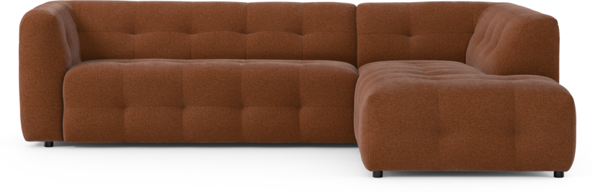 Bella - 3-sits soffa med divan höger - Orange
