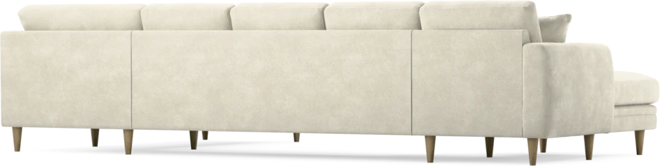 Eden - 3-sits soffa med schäslong vänster och divan höger - Vit