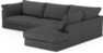 Cherrie Klädsel -  3-sits soffa med divan höger - Svart