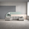 Nevada - 2-sits soffa med cosy hörn vänster och divan höger - Beige