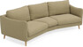 Madison - 3-sits soffa svängd, 90 cm - Gul