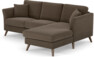Eden - 2-sits soffa med schäslong - Brun
