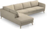 County - 3-sits soffa med divan vänster - Beige