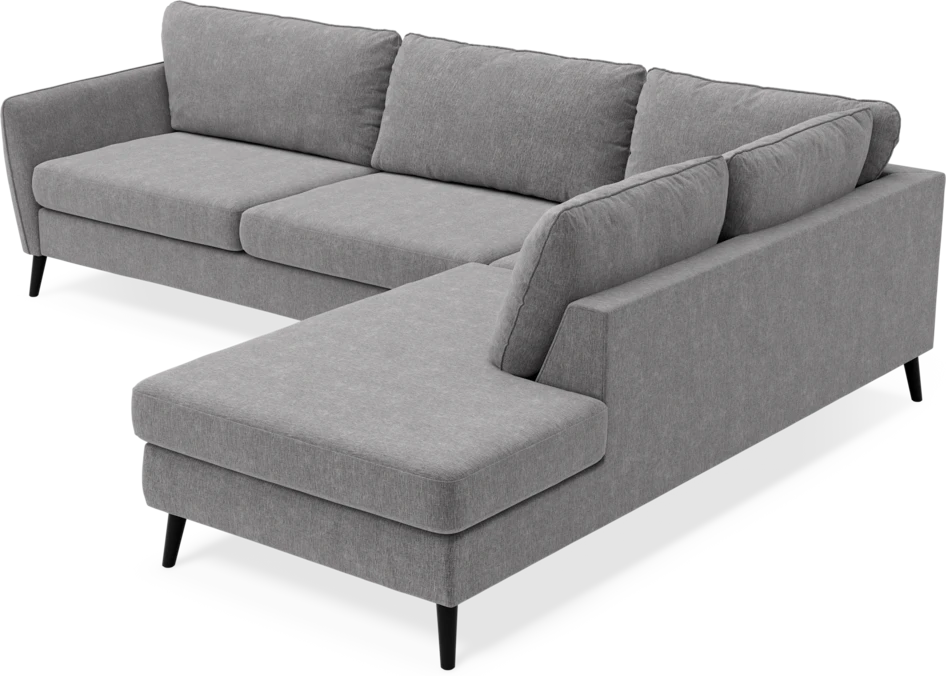 County - 2,5-sits soffa med divan höger - Grå