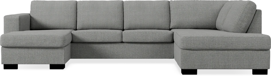 Nevada - 3-sits soffa med schäslong vänster och divan höger - Grå