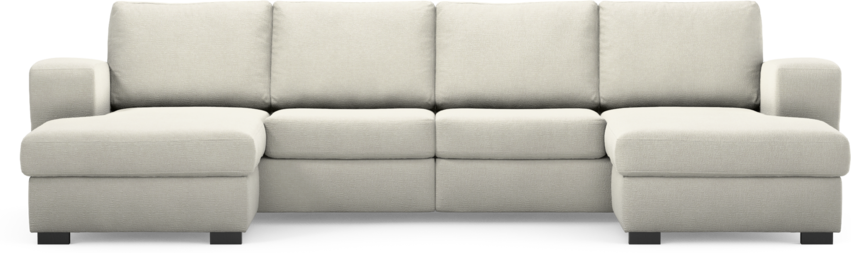 Friday - 2-sits soffa med två schäslonger - Vit