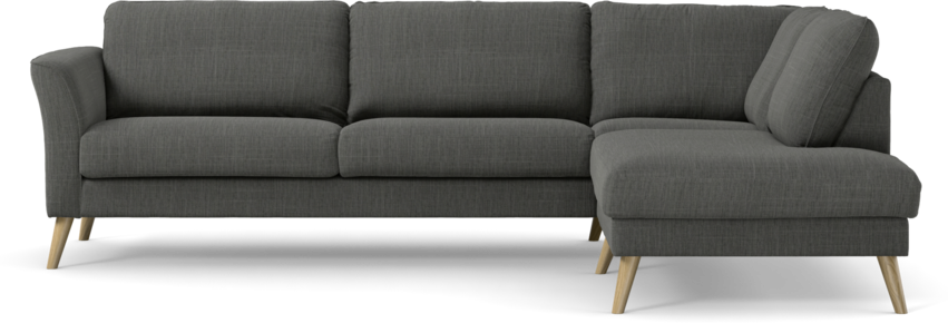 Bridge - 3-sits soffa med divan höger - Grå