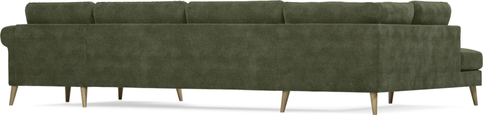 Bridge - 3-sits soffa med divan vänster och schäslong höger - Grön