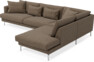 Harper - 3-sits soffa med divan höger - Brun