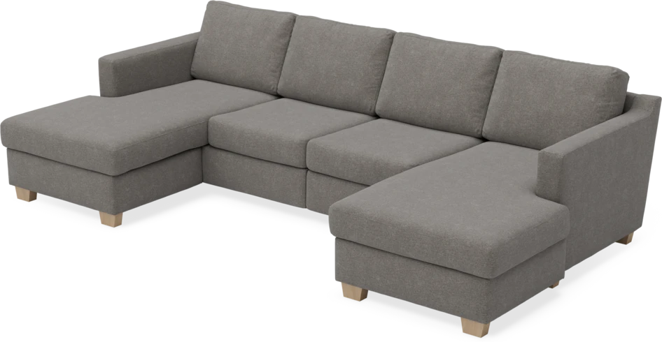 Friday - 2-sits soffa med två schäslonger - Grå