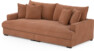 Rossi - 3-sits soffa, hel dyna - Orange