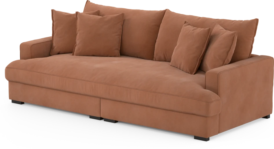 Rossi - 3-sits soffa, hel dyna - Orange