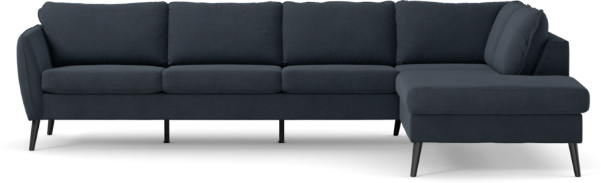 County - 3-sits soffa med divan höger - Blå