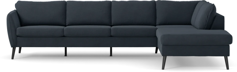 County - 3-sits soffa med divan höger - Blå