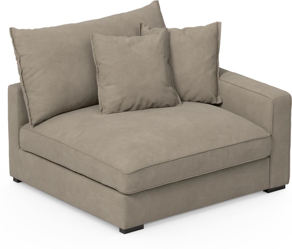 Rossi - 1,5-sits med armstöd höger - Beige