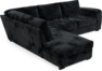 Friday - 2,5-sits soffa med divan vänster - Blå