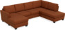 Friday - 3-sits soffa med schäslong vänster och divan höger - Orange