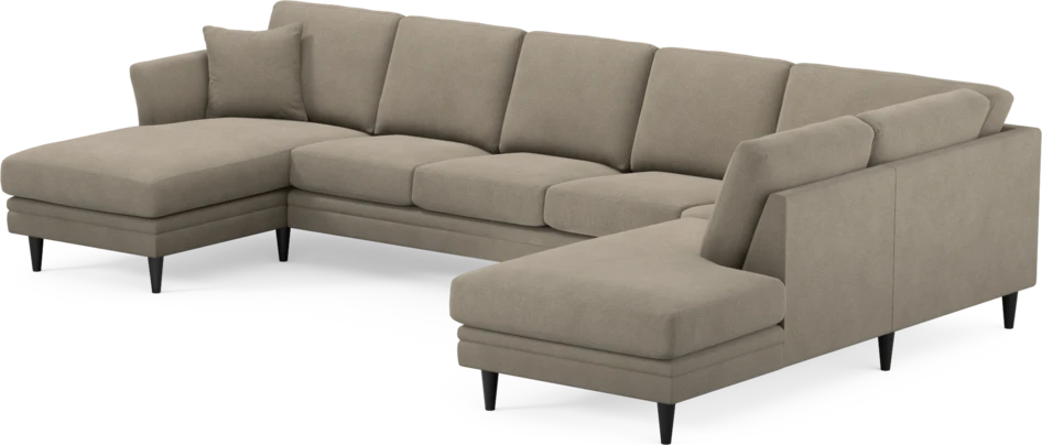 Eden - 3-sits soffa med schäslong vänster och divan höger - Beige