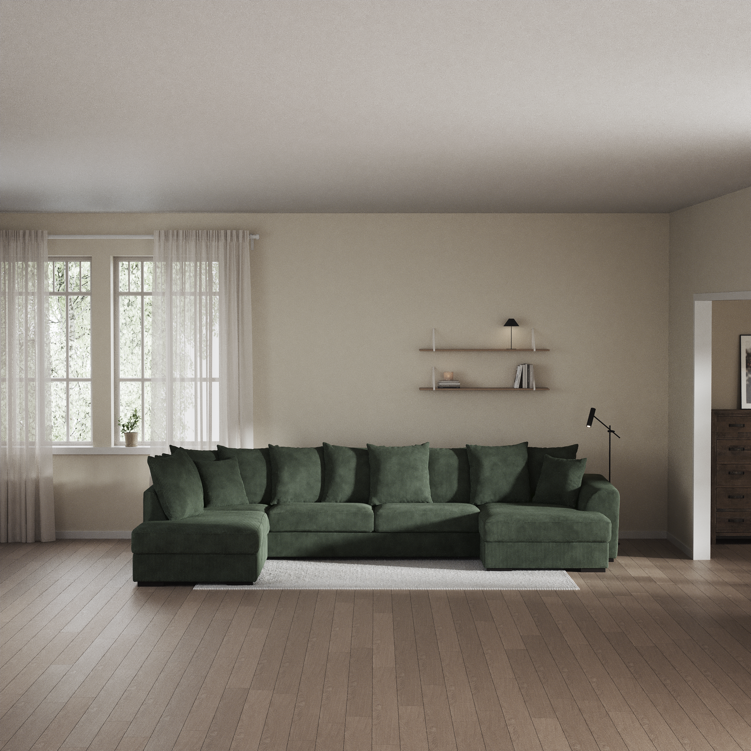 Town, 3-sits soffa med divan vänster och schäslong höger