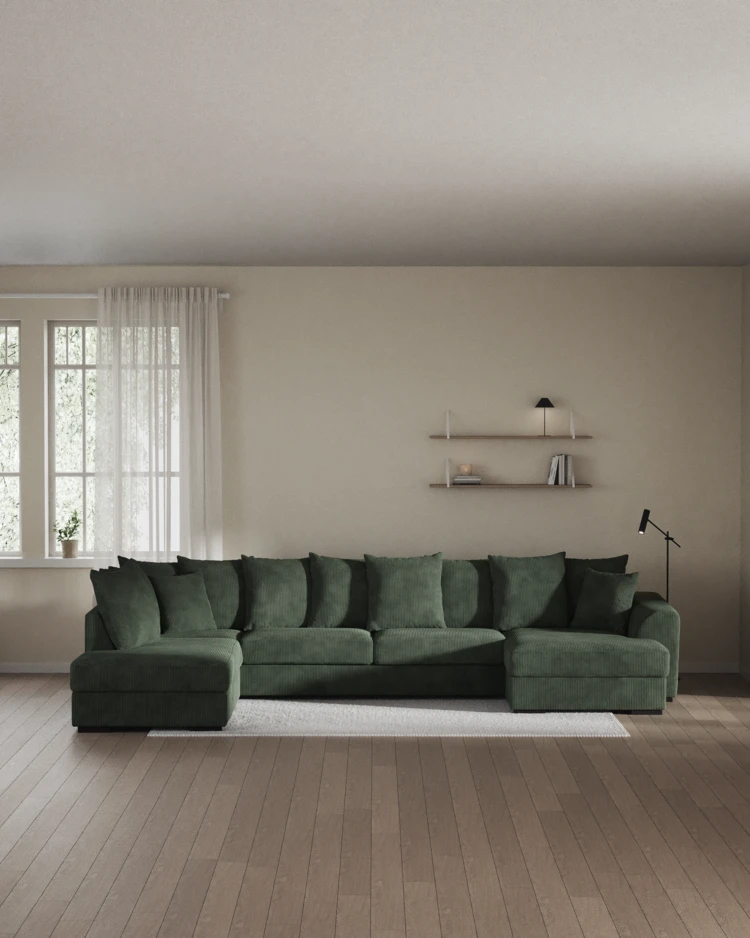 Town - 3-sits soffa med divan vänster och schäslong höger - inspiration