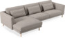 Willow - 3-sits soffa med schäslong vänster, fast klädsel - Grå