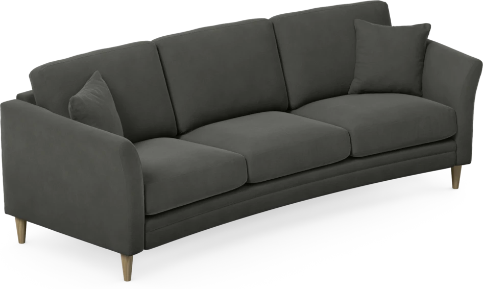 Eden - 3-sits soffa svängd - Grå