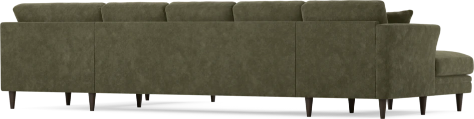 Eden - 3-sits soffa med schäslong vänster och divan höger - Grön
