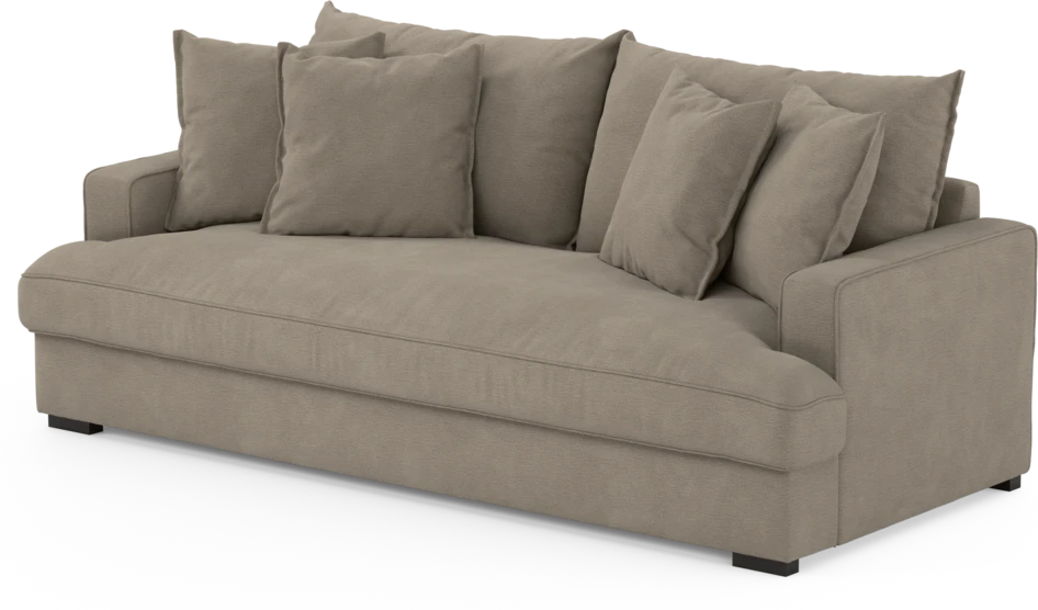 Mila - 3-sits soffa, hel dyna - Beige