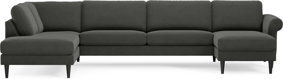 Bridge - 3-sits soffa med divan vänster och schäslong höger - Grå