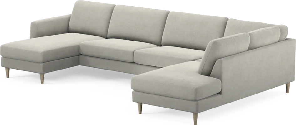 Bridge - 3-sits soffa med schäslong vänster och divan höger - Grå