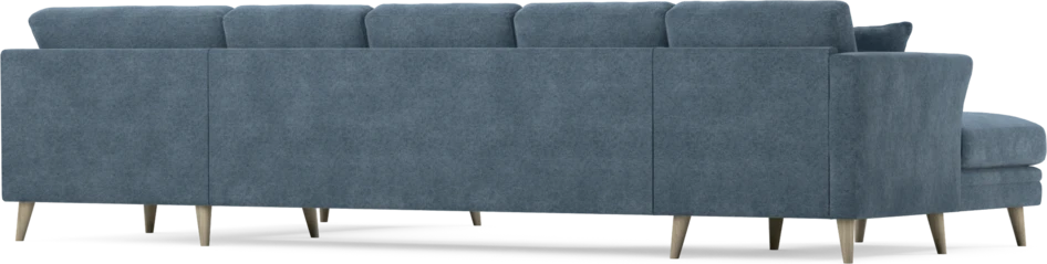 Eden - 3-sits soffa med schäslong vänster och divan höger - Blå