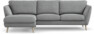 Madison Lux - 2-sits soffa med schäslong vänster - Grå