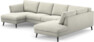 Madison Lux - 2-sits soffa med schäslong vänster och divan höger - Vit