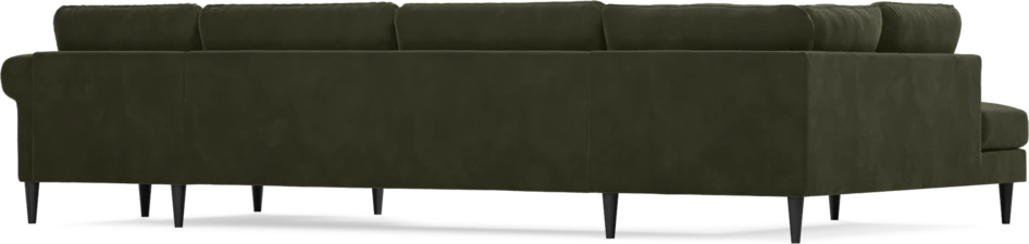 Bridge - 3-sits soffa med divan vänster och schäslong höger - Grön