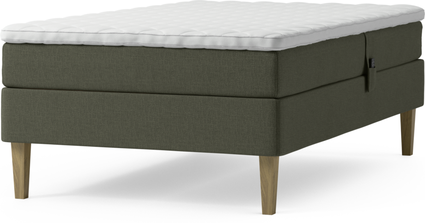 Delux Sense - Ställbar säng, enkelsäng med bäddmadrass och sängben