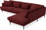Harper - 3-sits soffa med divan höger - Rosa