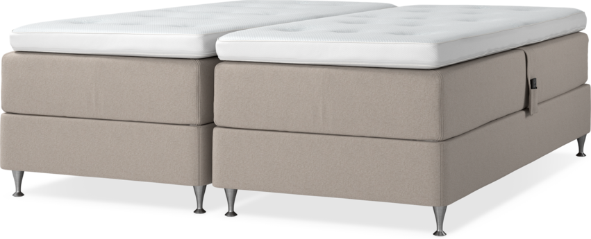 Delux Dream - Ställbar säng, dubbelsäng med bäddmadrass - Beige