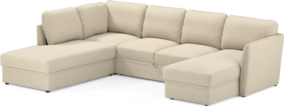 Öland - Bäddsoffa med divan vänster och schäslong höger - Beige