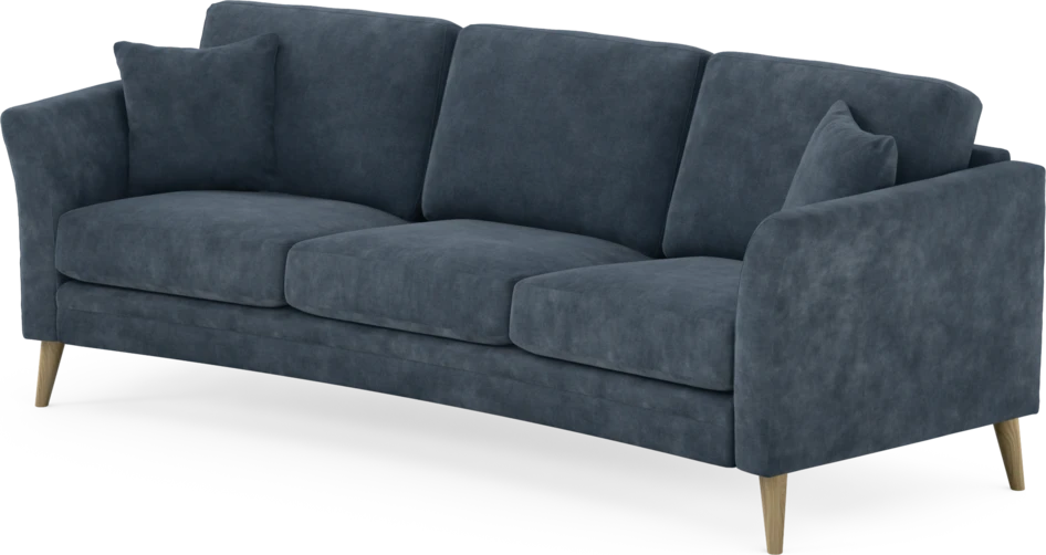 Eden - 3-sits soffa svängd - Blå