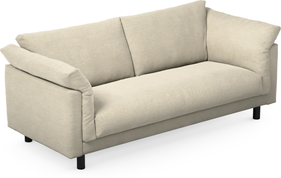 Cherrie - 2,5-sits soffa, hel dyna, fast klädsel - Beige