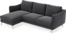 Madison Lux - 2-sits soffa med schäslong vänster - Svart