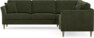 Eden - Hörnsoffa, 2,5+2,5-sits - Grön