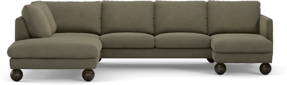 Madison - 2-sits soffa med divan vänster och schäslong höger - Brun