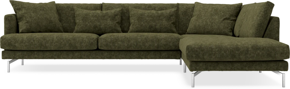 Harper - 3-sits soffa med divan höger - Grön